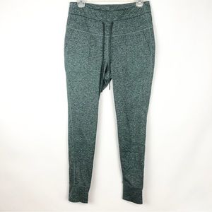 Old Navy Active High Waisted CozeCore Heathered Green Leggings Drawstring